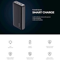 Cargador Portátil Power Bank 20,000mAh Havit PB91 Dual Negro